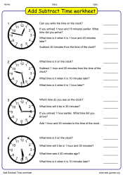 Logo for the worksheet to add and subtract time.