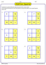 Logo for the game: Addition Squares