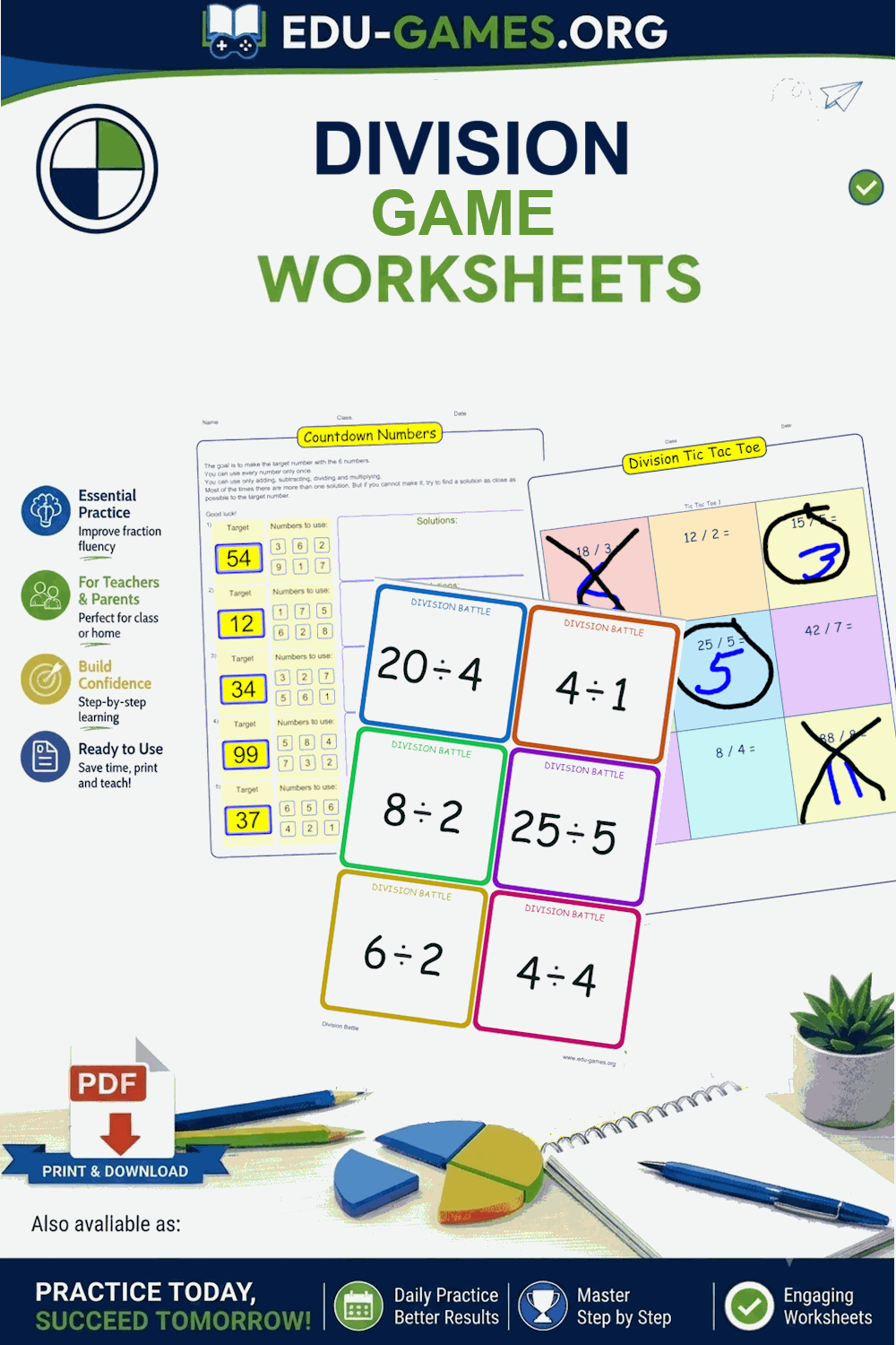 Free Printable Division Games for the Classroom | Edu-Games