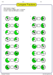 Logo for the game: Compare Fraction Circles