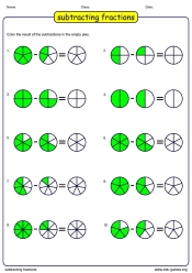 Logo for the game: Subtracting Fraction Circles