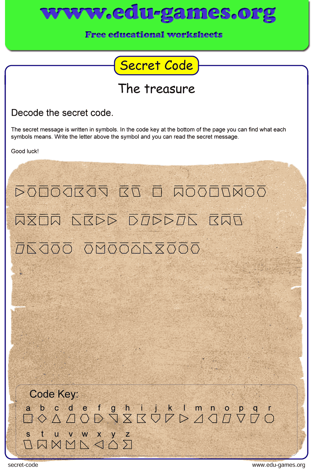 Secret Code Generator | Free Printable Worksheets