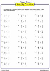 Simplifying fractions worksheet maker – online math worksheet generator for fraction practice
