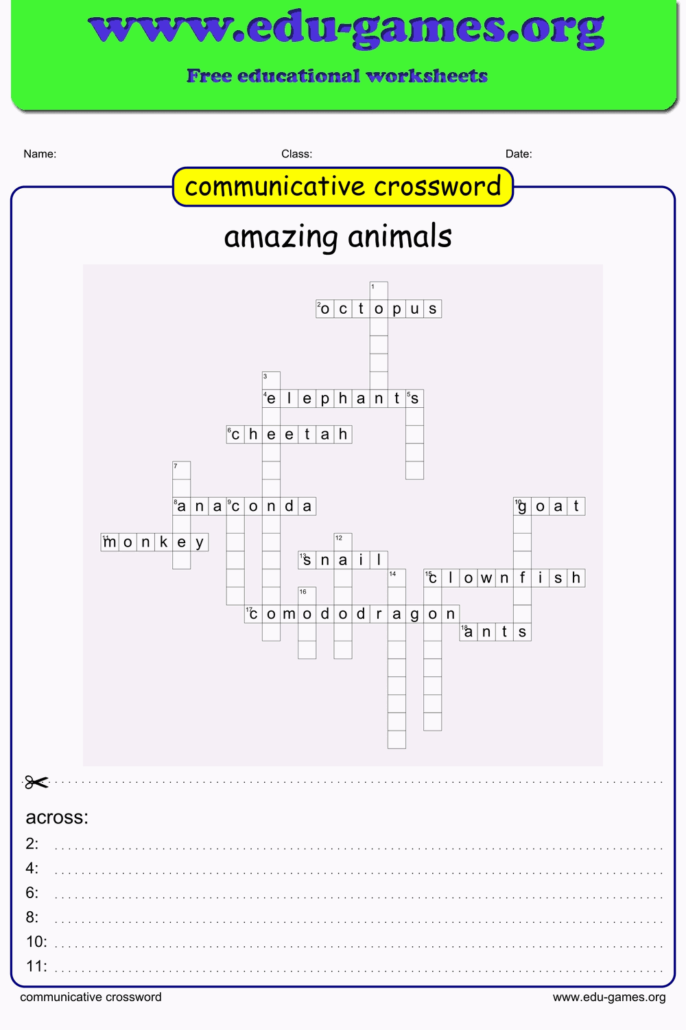 Communicative Crossword Maker