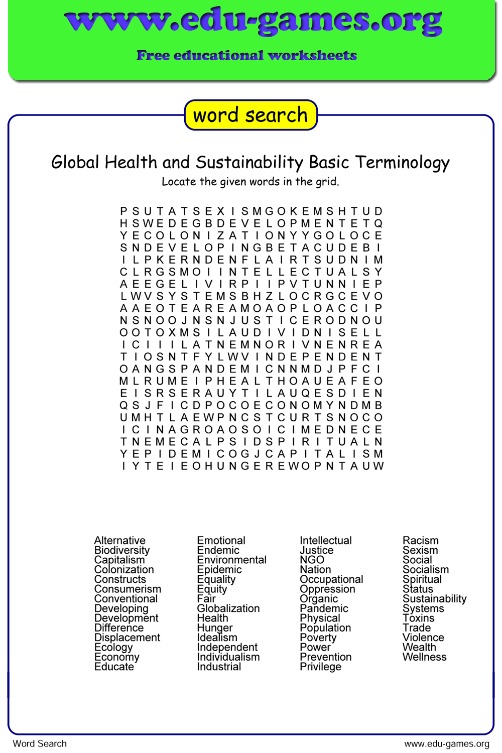 Word Search Generator – Free Printable Puzzle Maker